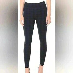 NWT LIVERPOOL Los Angeles Pull On Leggings in Night Sky Blue Plaid Academia